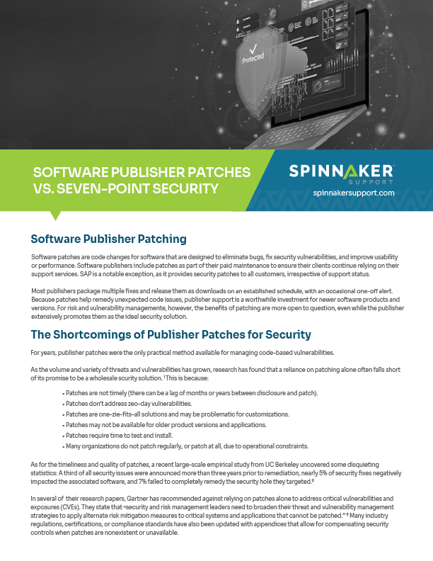 Seven-Point IT Security Vulnerability Support | Spinnaker Support