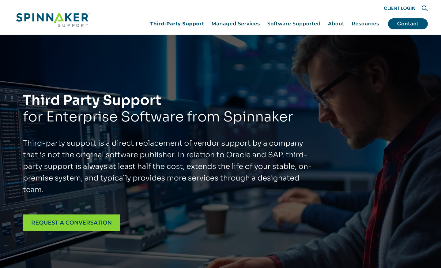 Spinnaker Support homepage